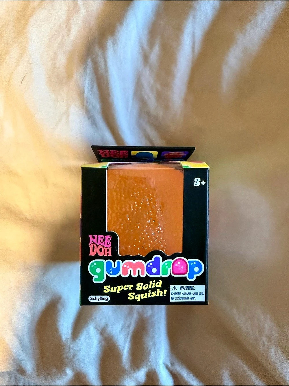 NeeDoh Gumdrops Super Solid Squish Orange Super Solid Squish Toy NWT